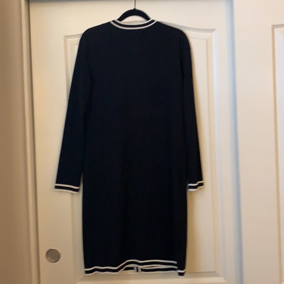 Karl Lagerfeld, Sweater Midi Dress, Small, Black and White - Picture 4 of 7